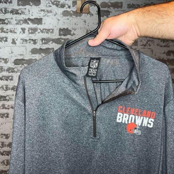 NFL Cleveland browns long sleeve 1/4 zip - Picture 3 of 5
